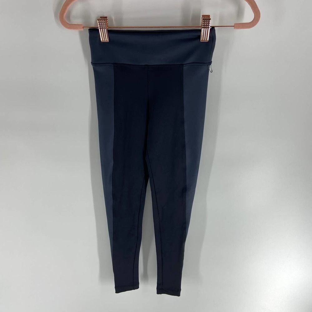Koral Black with Navy Blue Band Legging 7/8 length